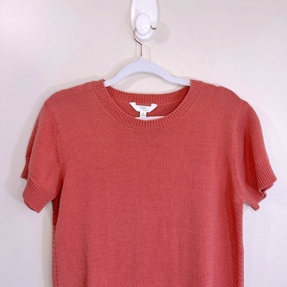 NWT Time and Tru Crewneck Short Sleeve Sweater Pink Camellia Size Small - Picture 7 of 15